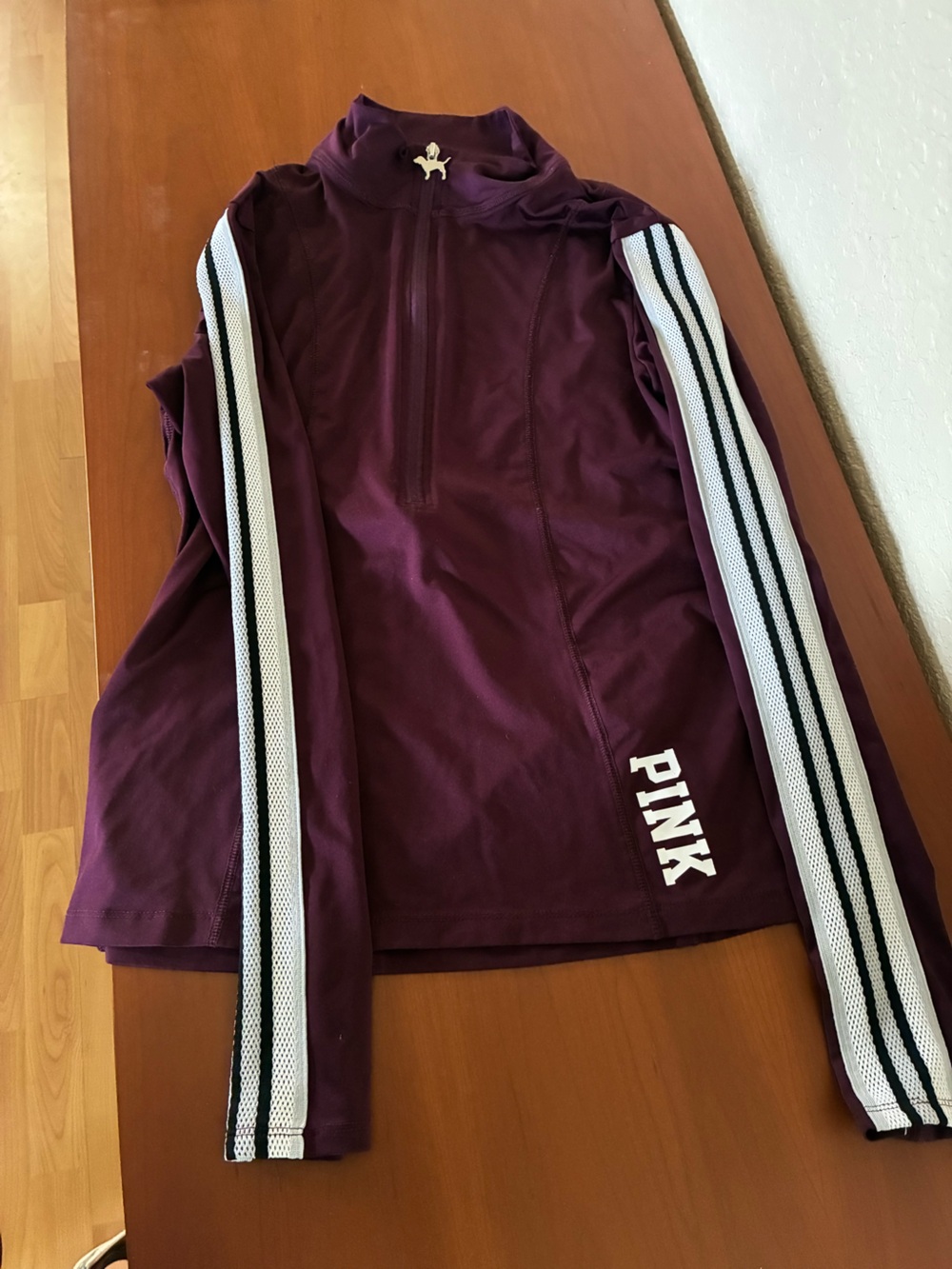 PINK Victoria's Secret Plum Zip Pullover